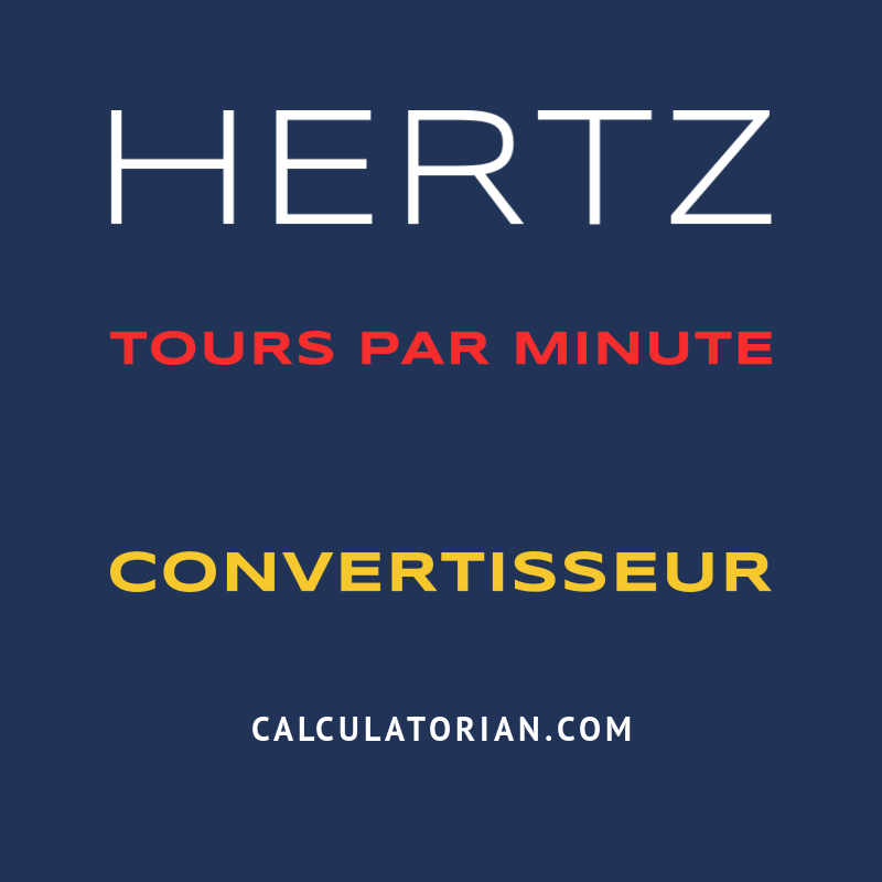 tour par minute en hertz